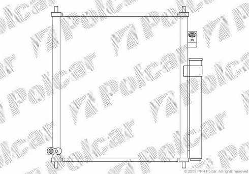 Polcar 3835K8C1 - Конденсатор, кондиціонер autocars.com.ua