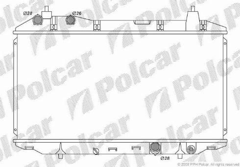 Polcar 3845082K - Радиатор, охлаждение двигателя autodnr.net