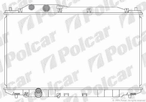 Polcar 384608-1 - Радиатор, охлаждение двигателя autodnr.net