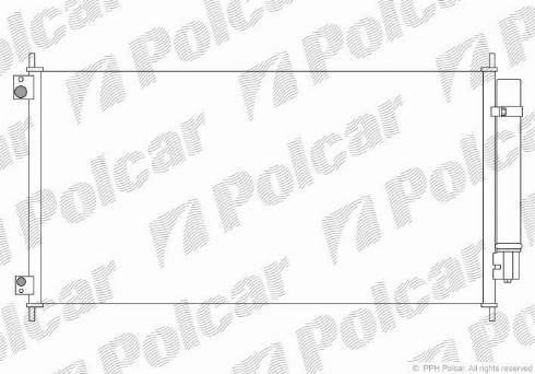 Polcar 3851K8C1 - Конденсатор, кондиціонер autocars.com.ua