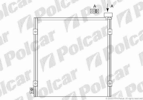 Polcar 3860K8C1 - Конденсатор, кондиціонер autocars.com.ua