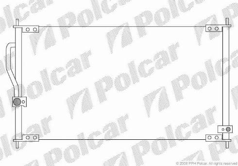 Polcar 3875K8C1 - Конденсатор, кондиціонер autocars.com.ua