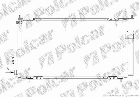 Polcar 3876K8C1 - Конденсатор, кондиціонер autocars.com.ua