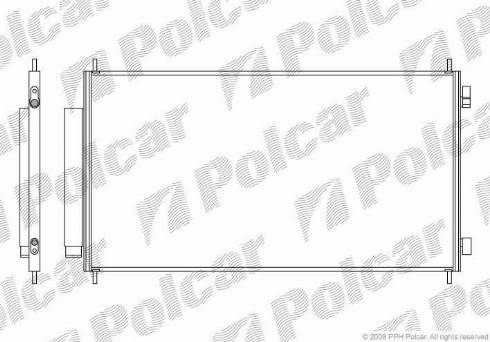 Polcar 3877K81K - Конденсатор кондиционера avtokuzovplus.com.ua