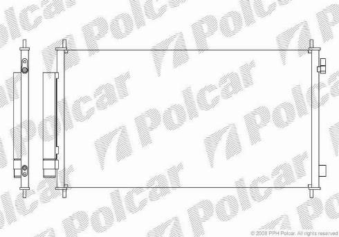 Polcar 3877K8C1S - Конденсатор кондиционера avtokuzovplus.com.ua