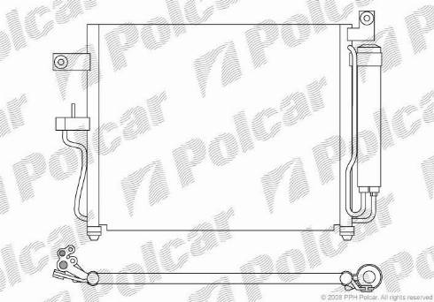 Polcar 4007K8C1 - Конденсатор, кондиціонер autocars.com.ua