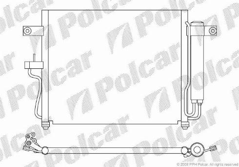 Polcar 4007K8C2 - Конденсатор, кондиціонер autocars.com.ua
