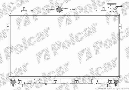 Polcar 4011081X - Радіатор, охолодження двигуна autocars.com.ua