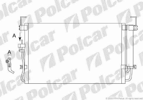 Polcar 4012K8C1 - Конденсатор, кондиціонер autocars.com.ua