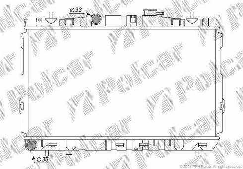 Polcar 4013081K - Радіатор, охолодження двигуна autocars.com.ua