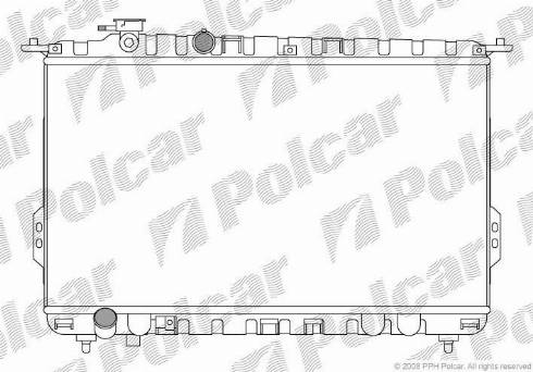 Polcar 402408-1 - Радіатор, охолодження двигуна autocars.com.ua