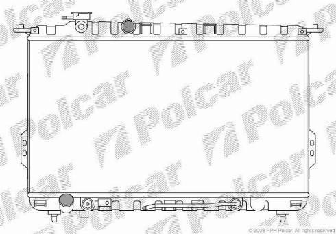 Polcar 402408-2 - Радіатор, охолодження двигуна autocars.com.ua