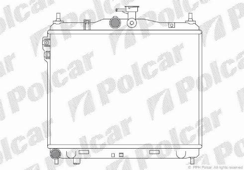 Polcar 404208-1 - Радіатор, охолодження двигуна autocars.com.ua