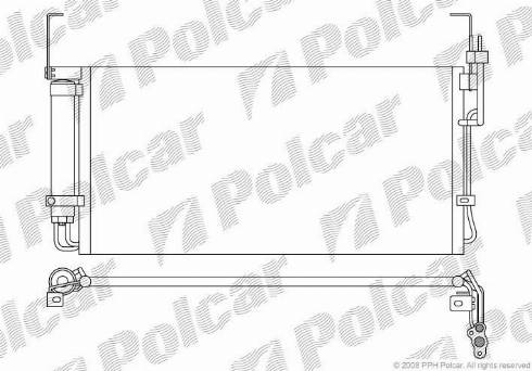 Polcar 4050K8C1 - Конденсатор, кондиціонер autocars.com.ua