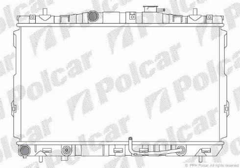 Polcar 4057081K - Радиатор, охлаждение двигателя autodnr.net