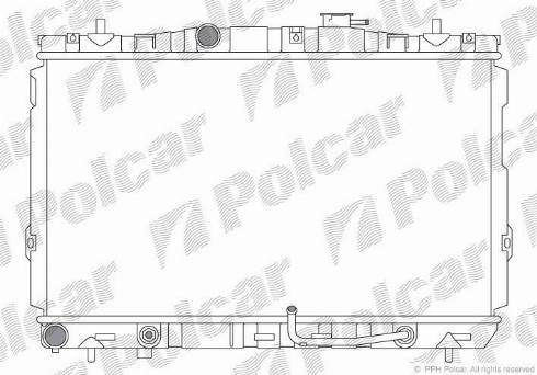 Polcar 405708-1 - Радіатор, охолодження двигуна autocars.com.ua