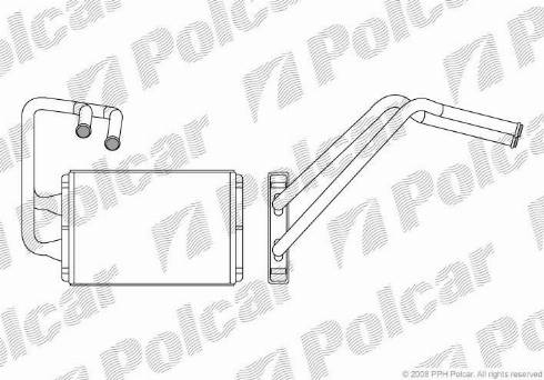 Polcar 4057N81X - Теплообменник, отопление салона avtokuzovplus.com.ua