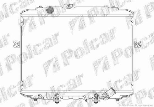 Polcar 4060083X - Радіатор, охолодження двигуна autocars.com.ua