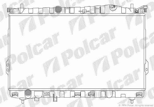 Polcar 4075081X - Радіатор, охолодження двигуна autocars.com.ua