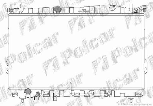 Polcar 4075082X - Радіатор, охолодження двигуна autocars.com.ua