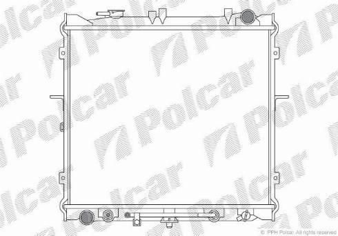 Polcar 4102082X - Радіатор, охолодження двигуна autocars.com.ua