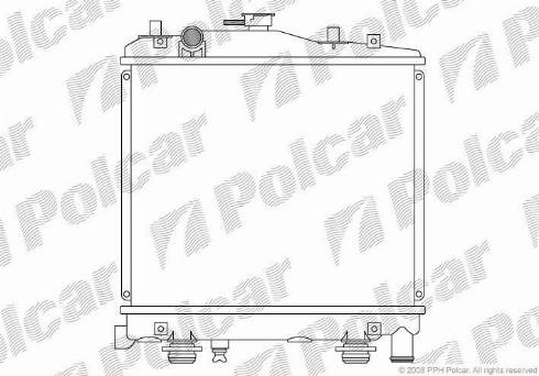 Polcar 410508-1 - Радіатор, охолодження двигуна autocars.com.ua