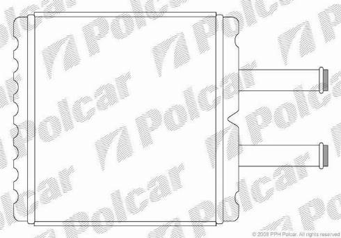 Polcar 4105N8-1 - Теплообмінник, опалення салону autocars.com.ua