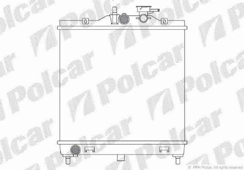 Polcar 410608-1 - Радіатор, охолодження двигуна autocars.com.ua