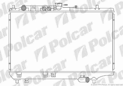 Polcar 411008-1 - Радіатор, охолодження двигуна autocars.com.ua