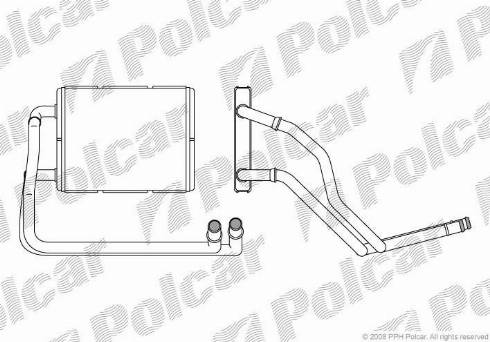 Polcar 4113N82X - Теплообмінник, опалення салону autocars.com.ua