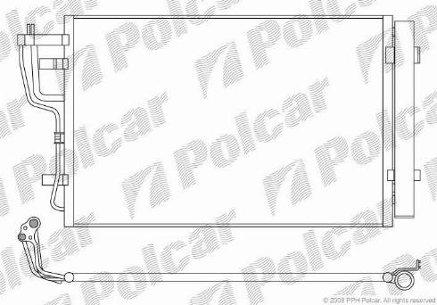 Polcar 4114K81X - Конденсатор, кондиціонер autocars.com.ua