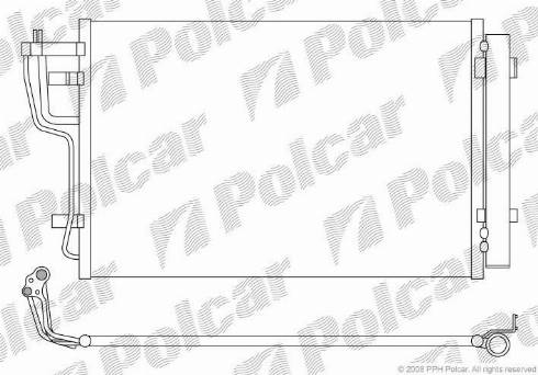 Polcar 4114K8C1 - Конденсатор, кондиціонер autocars.com.ua