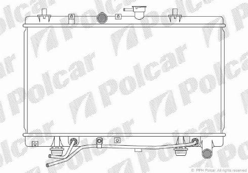 Polcar 411608-1 - Радіатор, охолодження двигуна autocars.com.ua