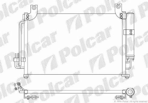 Polcar 4116K8C1 - Конденсатор, кондиціонер autocars.com.ua