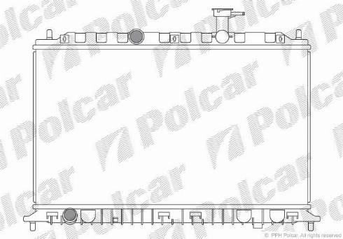 Polcar 4117081X - Радіатор, охолодження двигуна autocars.com.ua