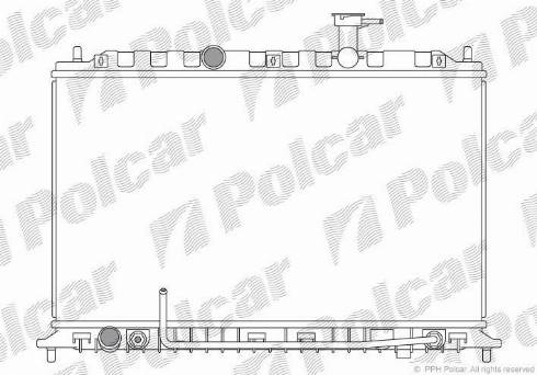 Polcar 4117082X - Радіатор, охолодження двигуна autocars.com.ua