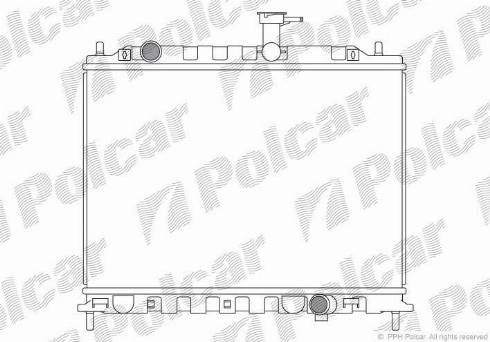 Polcar 4117083X - Радіатор, охолодження двигуна autocars.com.ua