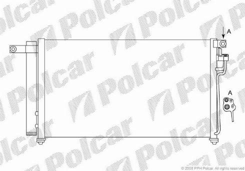 Polcar 4117K8C1 - Конденсатор, кондиціонер autocars.com.ua