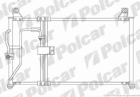 Polcar 4130K8C2 - Конденсатор, кондиціонер autocars.com.ua