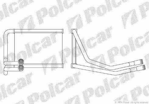 Polcar 4133N81X - Теплообмінник, опалення салону autocars.com.ua