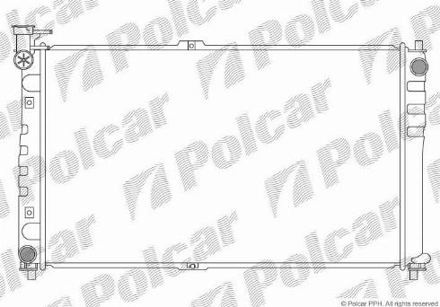 Polcar 4140081X - Радіатор, охолодження двигуна autocars.com.ua