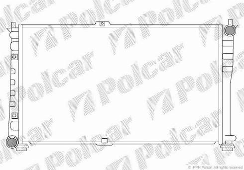 Polcar 4140082X - Радіатор, охолодження двигуна autocars.com.ua