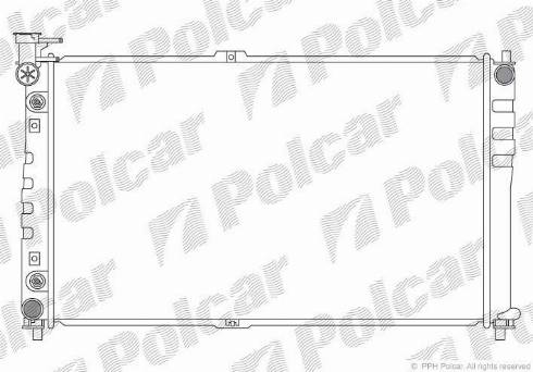 Polcar 4140083X - Радіатор, охолодження двигуна autocars.com.ua