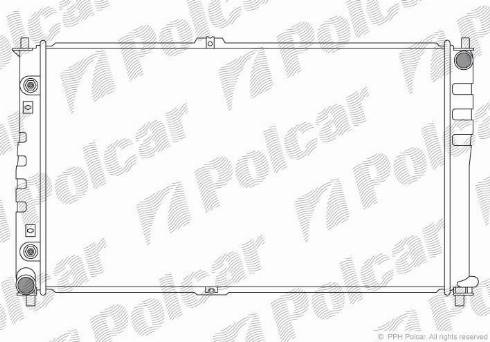 Polcar 4140084X - Радіатор, охолодження двигуна autocars.com.ua