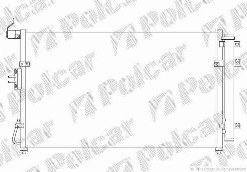 Polcar 4141K8C1 - Конденсатор, кондиціонер autocars.com.ua