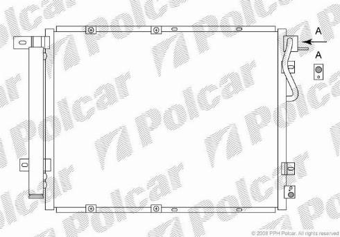 Polcar 4175K8C2 - Конденсатор кондиционера avtokuzovplus.com.ua