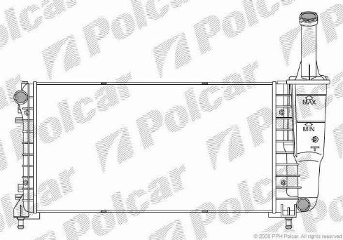 Polcar 4202088X - Радиатор, охлаждение двигателя avtokuzovplus.com.ua