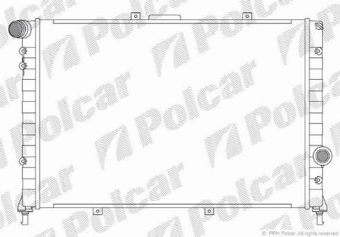 Polcar 421108-4 - Радіатор, охолодження двигуна autocars.com.ua