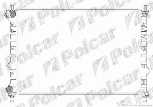 Polcar 4211085X - Радіатор, охолодження двигуна autocars.com.ua