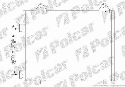 Polcar 4310K8C1 - Конденсатор, кондиціонер autocars.com.ua